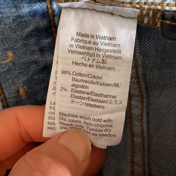 MADEWELL The High Rise Slim Boy Jean medium wash distressed cropped ankle jeans - Picture 6 of 8